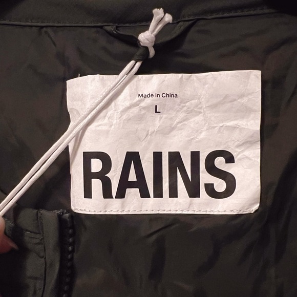 NWT RAINS Unisex Liner Jacket in Green Olive Size L - Picture 4 of 16